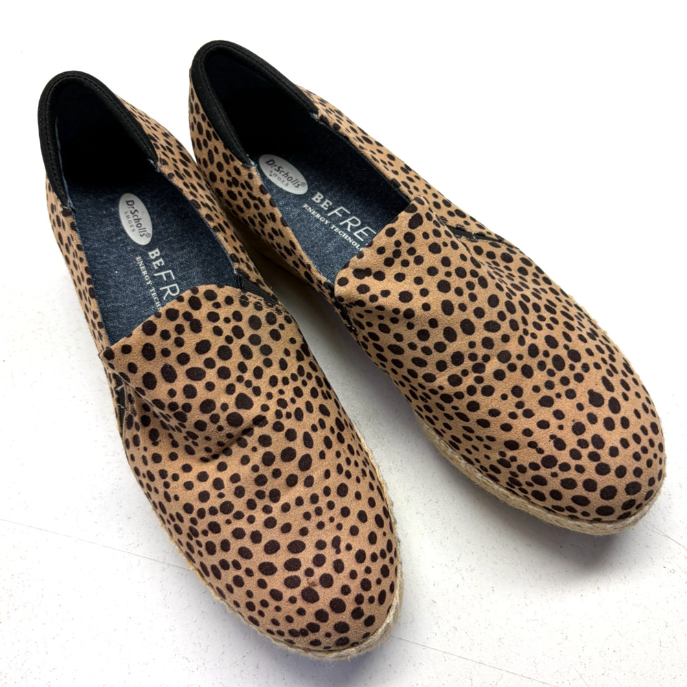 Women's DR SCHOLLS Black Discovery Round Toe Platform Slip On Flats Shoes 7.5